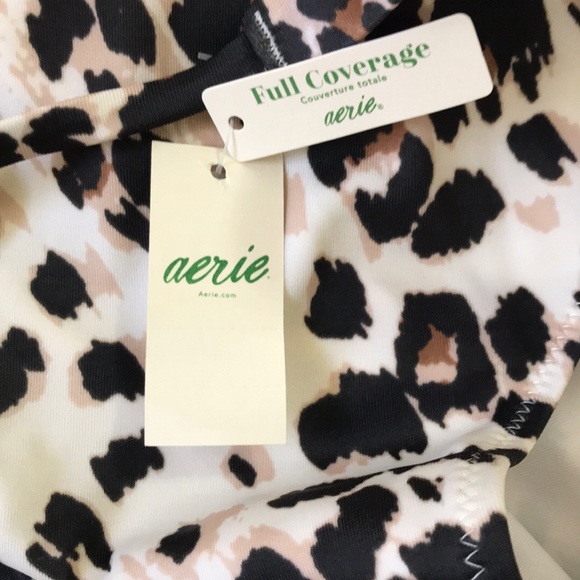 NWT Aerie Leopard Wrap One Piece Swimsuit - Picture 10 of 16